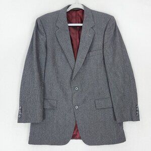 Christian Dior Hart Schaffner Marx Jacket Mens 40 Gray Wool Blazer Suit Coat